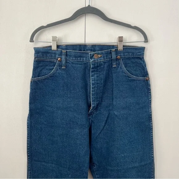 90s Wrangler 14MWG Cowgirl Blue 15x34 Vintage Made in USA Jeans Womens - Picture 5 of 9
